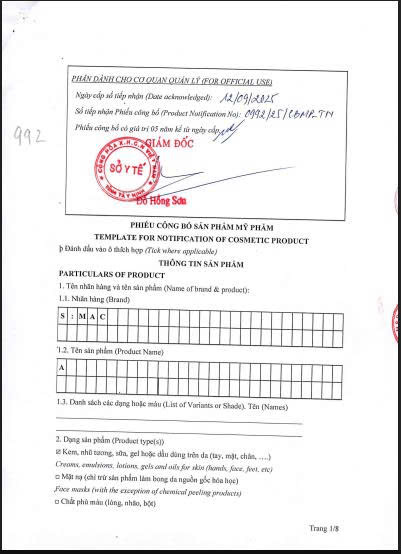 BỘ HSCB SẢN PHẨM